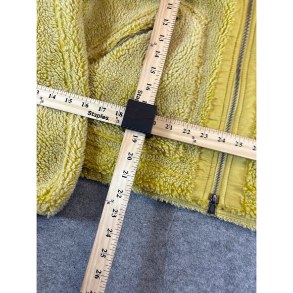 Free People Movement Hooded Sherpa Jacket Womens XS Yellow Fleece Plush Gorpcore - Picture 4 of 7